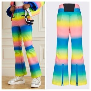 Perfect Moment Rainbow High Waist Aurora Flare Ski Pant Rainbow size L